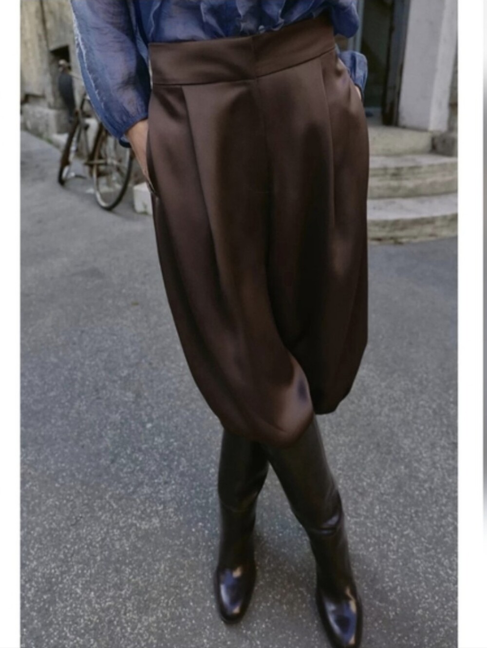 ZARA SATIN BALOON PANTS